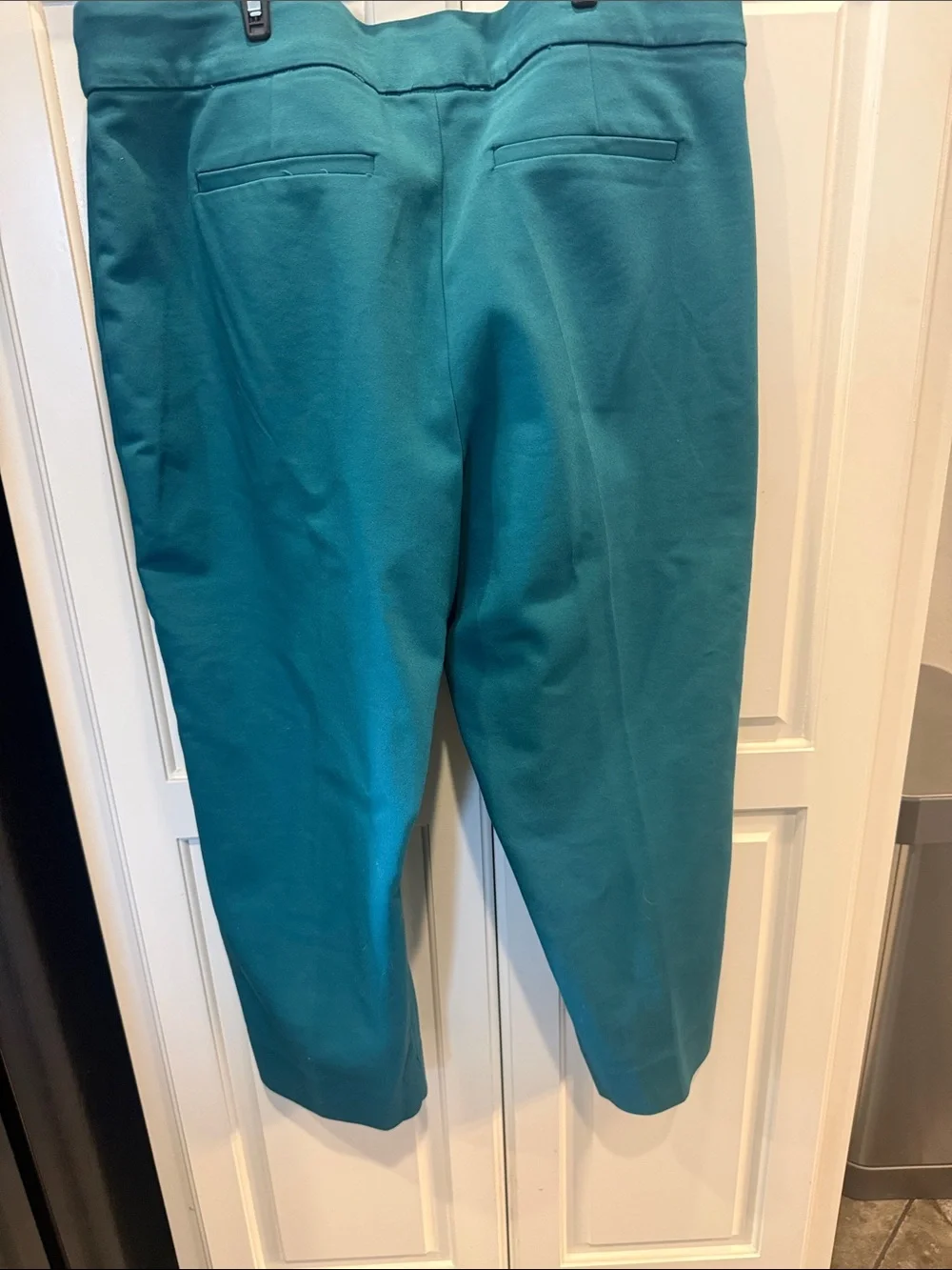 Michael Kors Teal Ankle-Length Cropped Pants